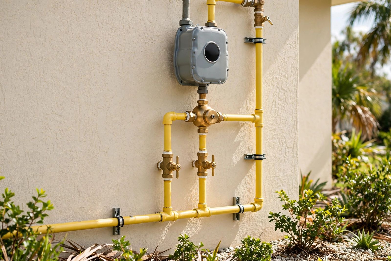 Gas line installation for a Florida home
